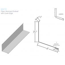 Open Hemmed End Wall W/ Caulk Edge EW7C Open Hemmed End Wall W/ Caulk Edge EW7C