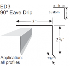 90° Pitch Only Eave Drip ED3